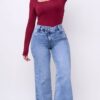 Jeans Wideleg Sofia Azul Claro
