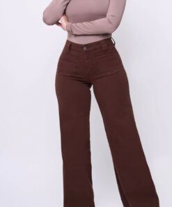 Jeans Wideleg Chocolate